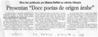 Presentan "doce poetas de origen árabe".