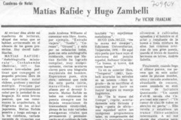 Matías Rafide y Hugo Zambelli