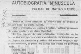 Autobiografía minúscula