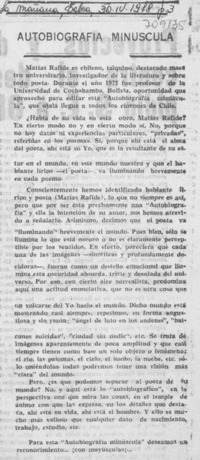 Autobiografía minúscula.