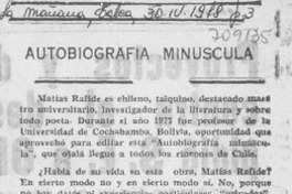 Autobiografía minúscula.