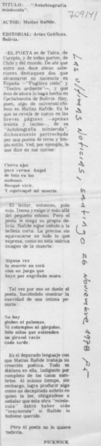 Autobiografía minúscula