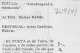 Autobiografía minúscula