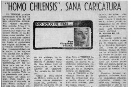 Homo chilensis", sana caricatura