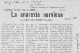 La anorexia nerviosa