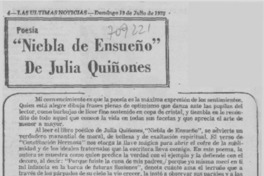 Niebla de ensueño" de Julia Quiñones