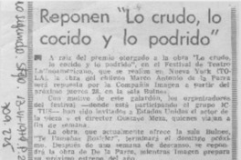 Reponen "Lo crudo, lo cocido y lo podrido".