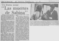 Las Muertes de Sabina.