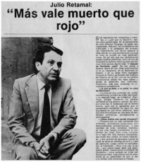 Mas vale muerto que rojo": [entrevista]