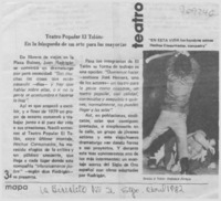 Teatro popular El telón: en la búsqueda de un arte para las mayorías.