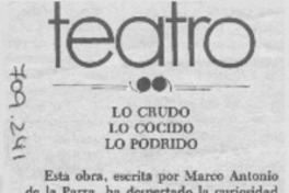 Lo Crudo Lo cocido Lo prohibido.