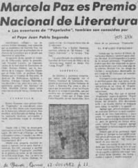 Marcela Paz es Premio Nacional de Literatura.