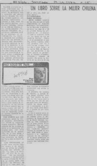 Un libro sobre la mujer chilena