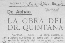 La Obra del dr. Quintana.