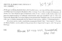 Frente al barco del espacio y el tiempo