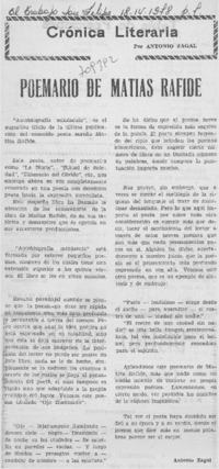 Poemario de Matías Rafide
