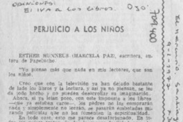 Perjuicio a los niños.