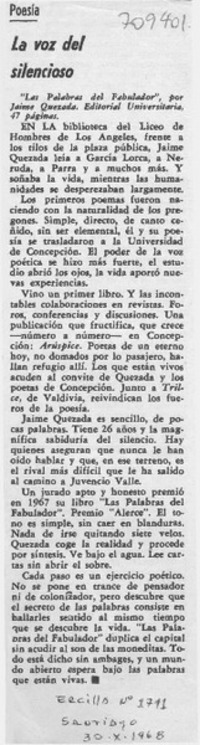 Las Palabras del fabulador.