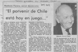 "El Porvenir de Chile está hoy en juego--".