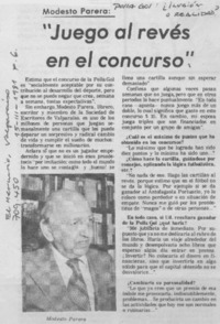 "Juego al revés en el concurso" : [entrevistas]