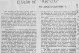 Estreno de "Máscaras"