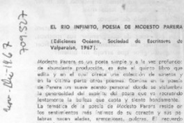 El río infinito, poesía de Modesto Parera