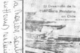 El Desarrollo de la conciencia proletaria en Chile.