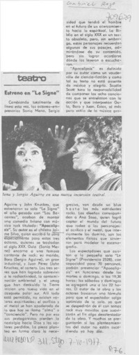 Estreno en "Le Signe"