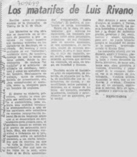 Luis Rivano escribió una obra teatral.