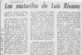 Luis Rivano escribió una obra teatral.