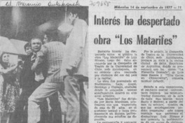 Interés ha despertado obra "los matarifes"