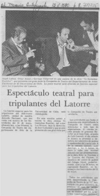 Espectáculo teatral para tripulanres del Latorre.