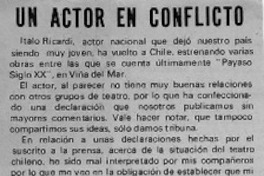 Un actor en conflicto