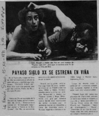 Payaso siglo XX se estrena en Viña.