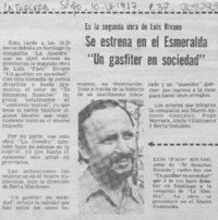 Se estrena en el Esmeralda "un gásfiter en sociedad".