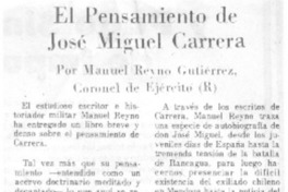 El Pensamiento de José Miguel Carrera.