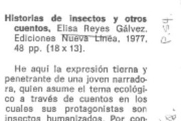 Historias de insectos y otros cuentos.
