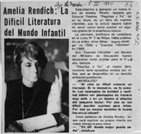 Amelia Rendich, la difícil literatura del mundo infantil