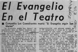 El evangelio en el teatro