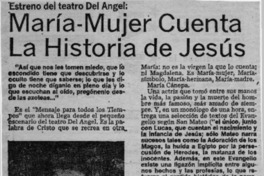 María-mujer cuenta la historia de Jesús