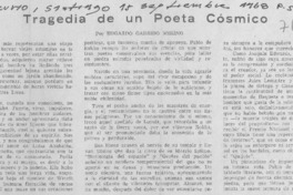 Tragedia de un poeta cósmico