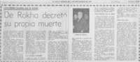 De Rokha decretó su propia muerte.