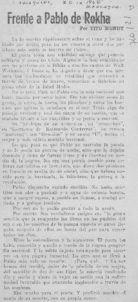 Frente a Pablo de Rokha