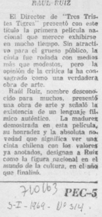 Raúl Ruiz.