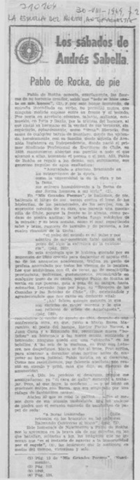 Pablo de Rokha, de pie