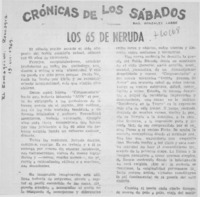 Los 65 de Neruda