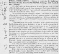 Poesía combatiente.