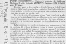 Poesía combatiente.