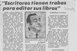 "Escritores tienen trabas para editar sus libros".