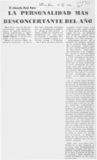 La personalidad mas desconcertante del año.